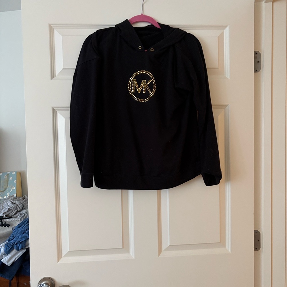 Michael Kors Black Sweatshirt with Gold Emblem